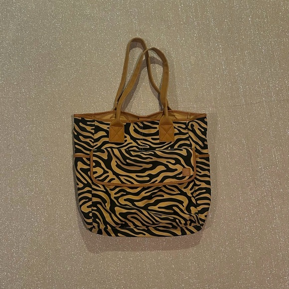 Handbags - Large zebra print beach tote